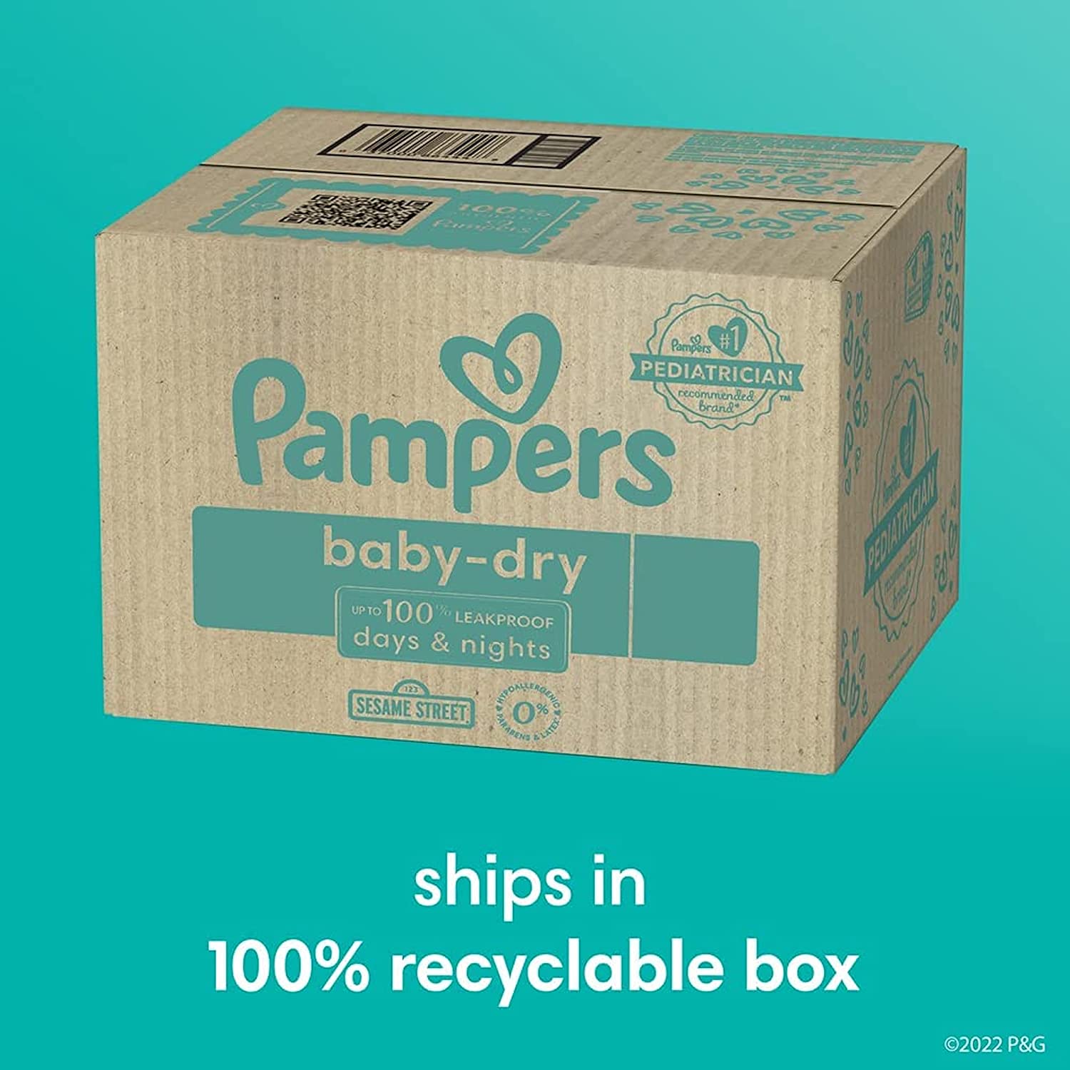 Diapers Size 1/Newborn, 252 Count - Pampers Baby Dry Disposable Baby Diapers (Packaging & Prints May Vary) - Image 2